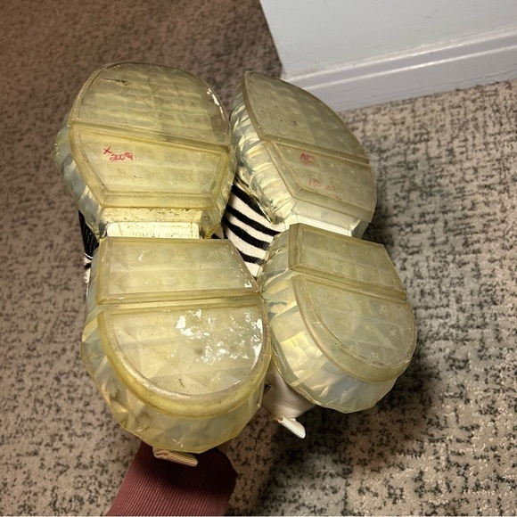 Jimmy Choo Diamond Black & White Zebra Print Lace-Up Sneakers Size 12 - Picture 10 of 12